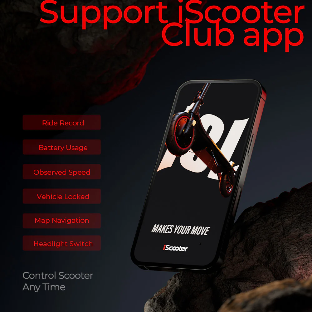 iScooter iX4/iX5 Off Road Electric Scooter with APP Control - Image 12