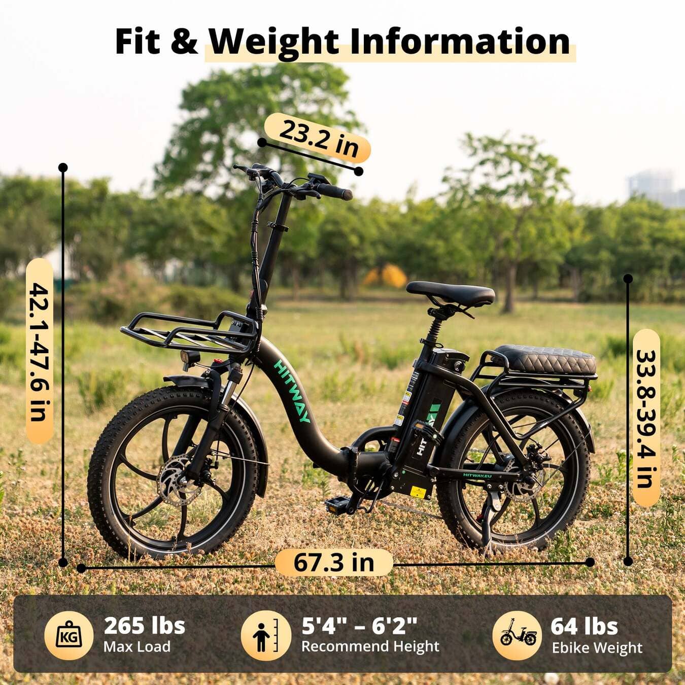 Hitway BK6S L1 Folding Electric Bike - Image 21
